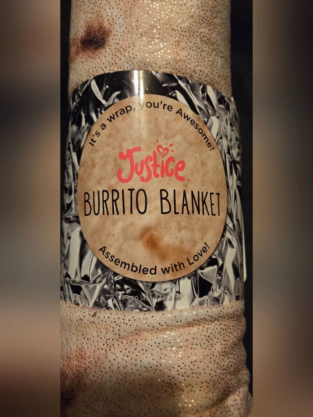 Justice Burrito Blanket New with tags